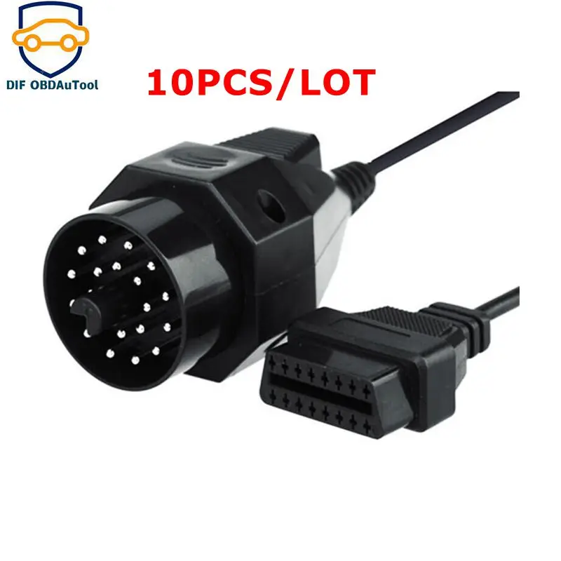 

Wholesale 10pcs/Lot OBD2 OBDII Adapter For BMW 20Pin to OBD2 16Pin Diagnostic Cable Fits BMW 20PIN to 16 Pin