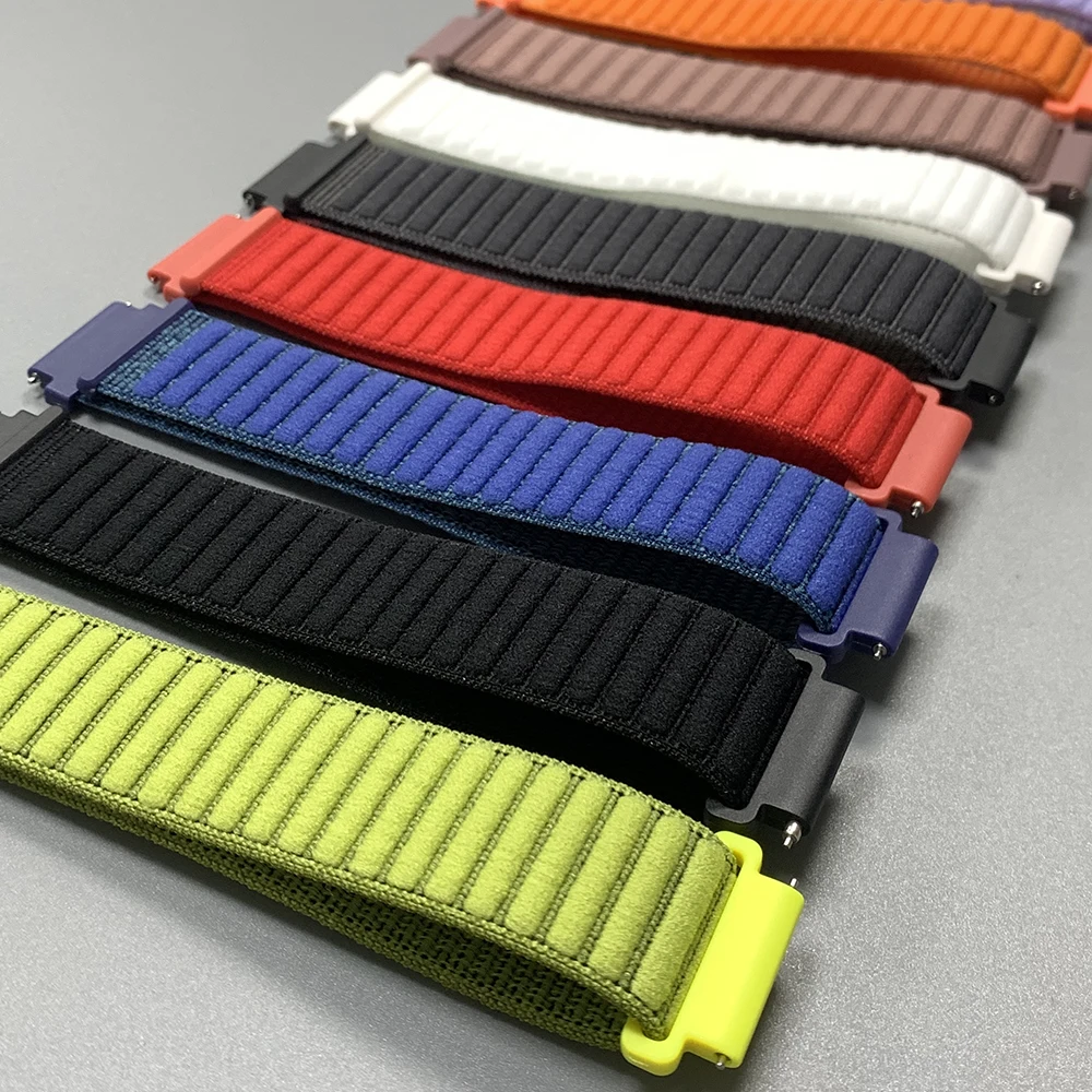 Durable Nylon Sports Watch Strap - 20/22mm, Multiple Colors Available