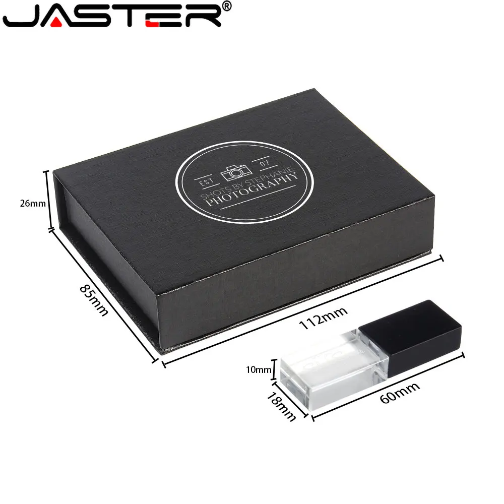 Lot Cristal Usb Flash Drive 128gb Livre Logotipo Personalizado Pen Drive 64gb Fotografia Criativa Presentes de Casamento Memory Stick 32gb 10 Pcs - Imagem 3