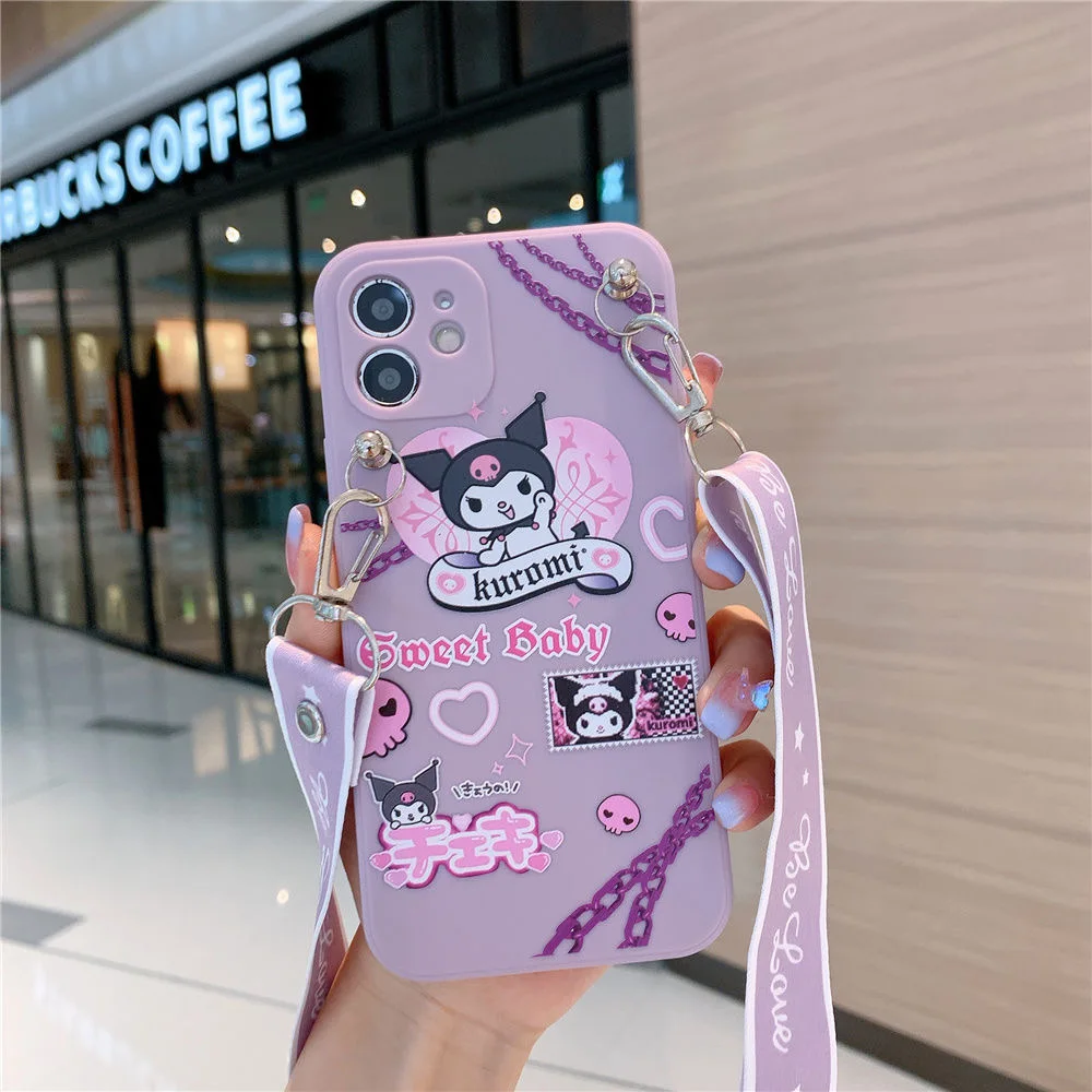 case for iphone 13 pro max Sanrio Kuromi 3D Cartoon Phone Cases For iPhone 13 12 11 Pro Max Mini XR XS MAX 8 X 7 SE For Girls Anti-drop Soft Silicone Cover 13 pro max case