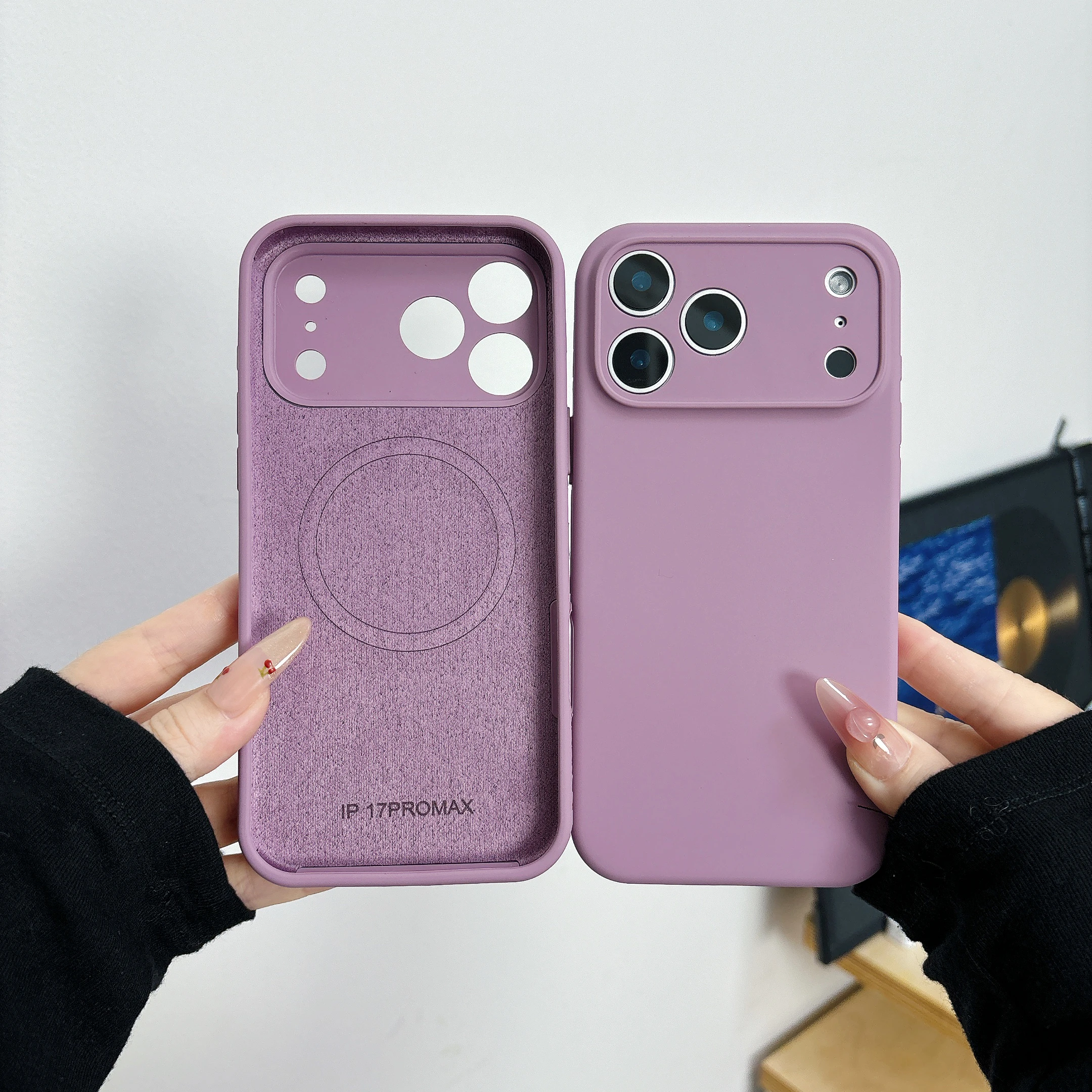 Luxury Liquid Silicone Magnetic Case with Lens Protection - Matte Soft Cover