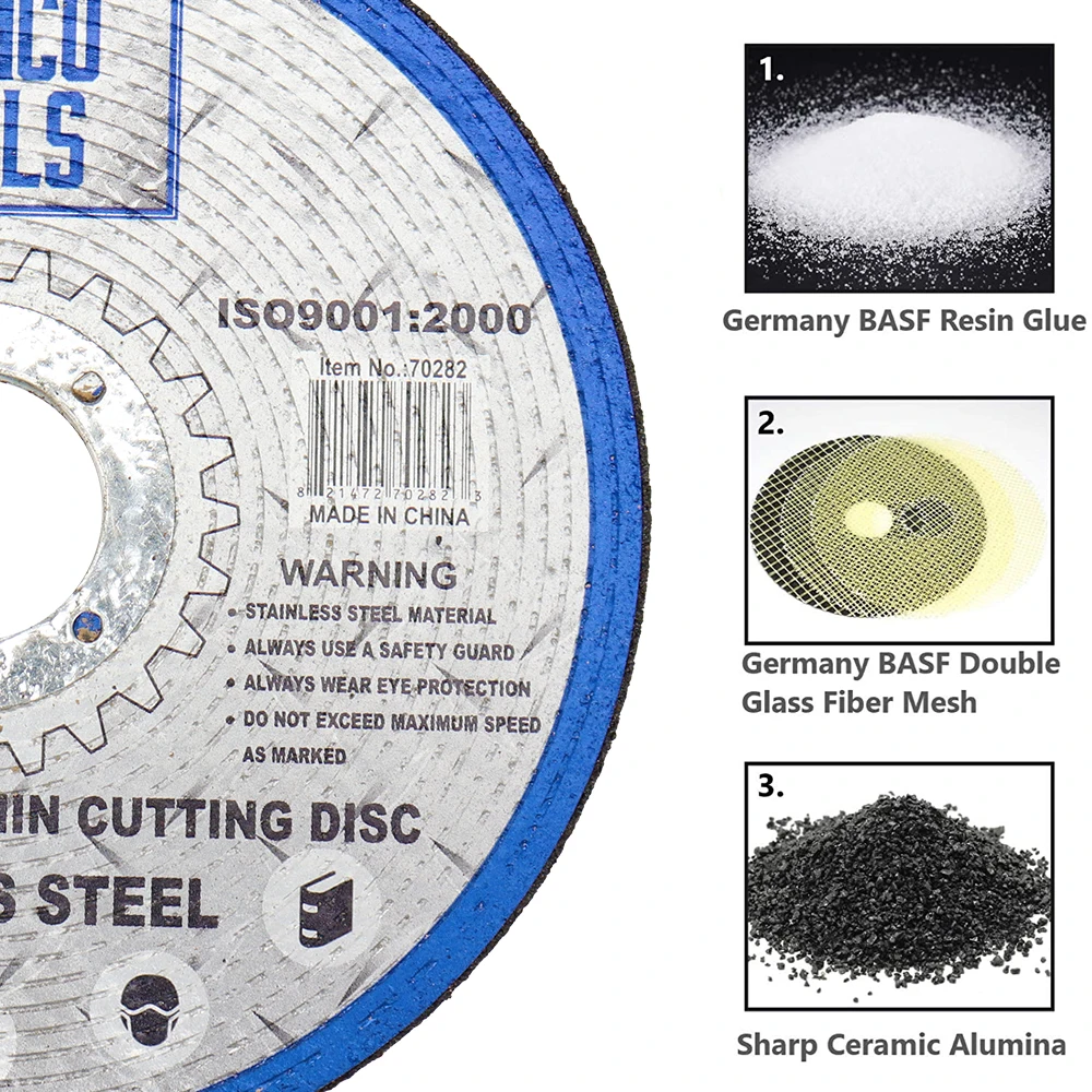 Cutting disc 4.5 Inch 115mm Metal resin cut off wheel Angle grinder accessory stainless steel cutting tool
