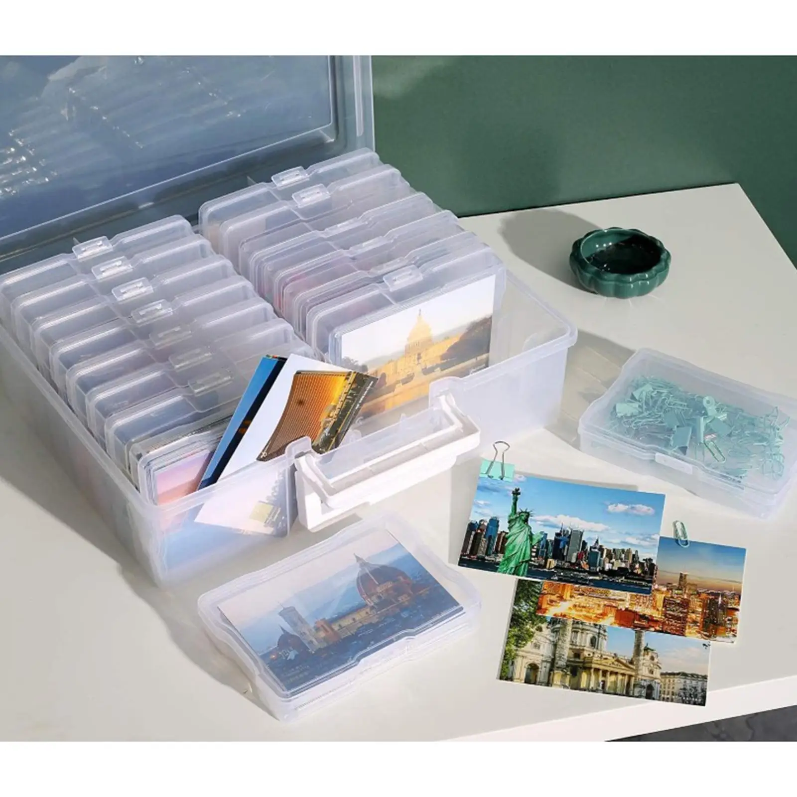 Photo Storage Box 4x6" Crafts Seeds Stickers Cards Case Container