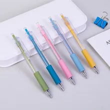 

Exquisite Morandi Series 5pcs Gel Pen Korea Kawaii Stationary 0.5mm Black Push-action Ballpoint Pen for School Office Supplies