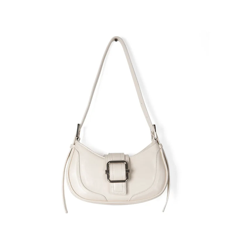 High Quality Fashion Female Silvery Shoulder Bag Solid Color Women Versatile Light Advanced Texture Underarm Bag