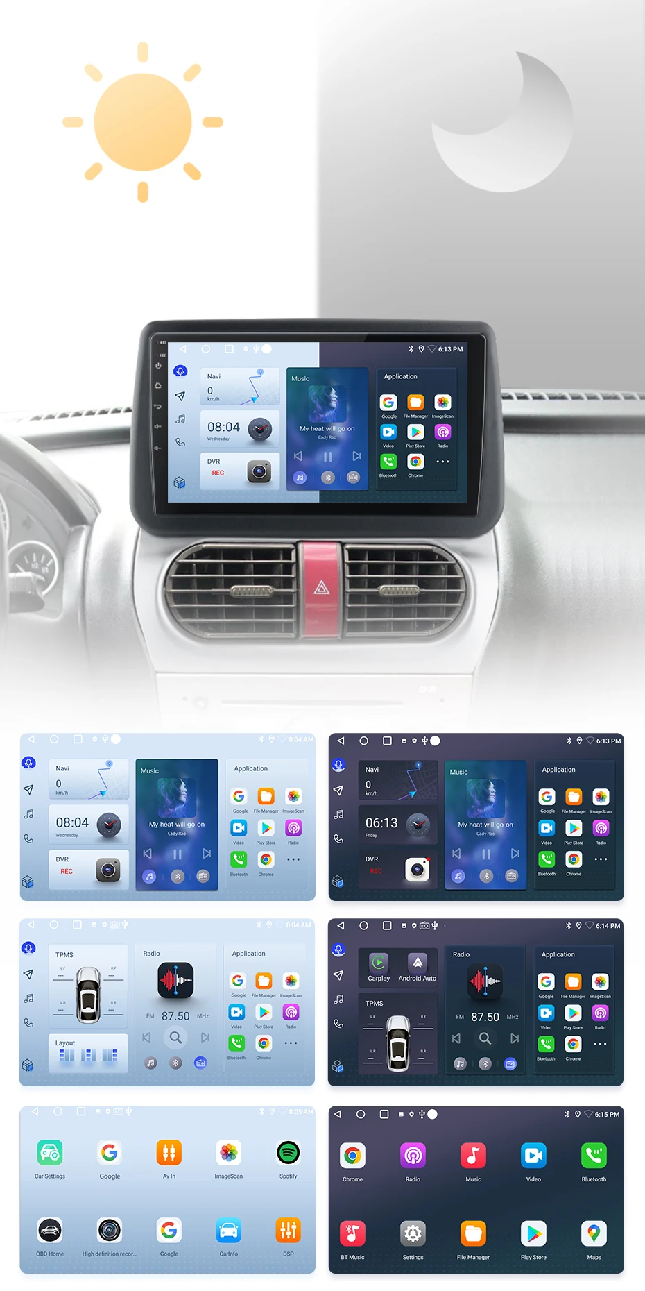 Junsun V1 AI Stimme Drahtlose CarPlay Android Auto Radio für Opel Combo Corsa Tigra 2001-2011 4G Auto multimedia GPS 2din autoradio – Detail 6