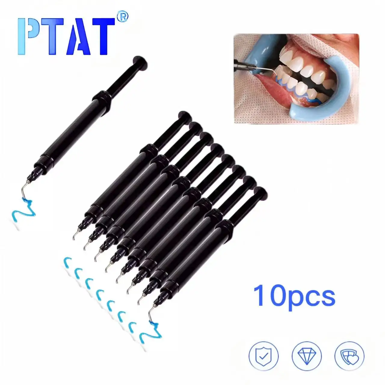 10pcs Professional Teeth Whitening Gingival Barrier /Dental Gum Dam Teeth Whitening Gum Protector Gel 3ml
