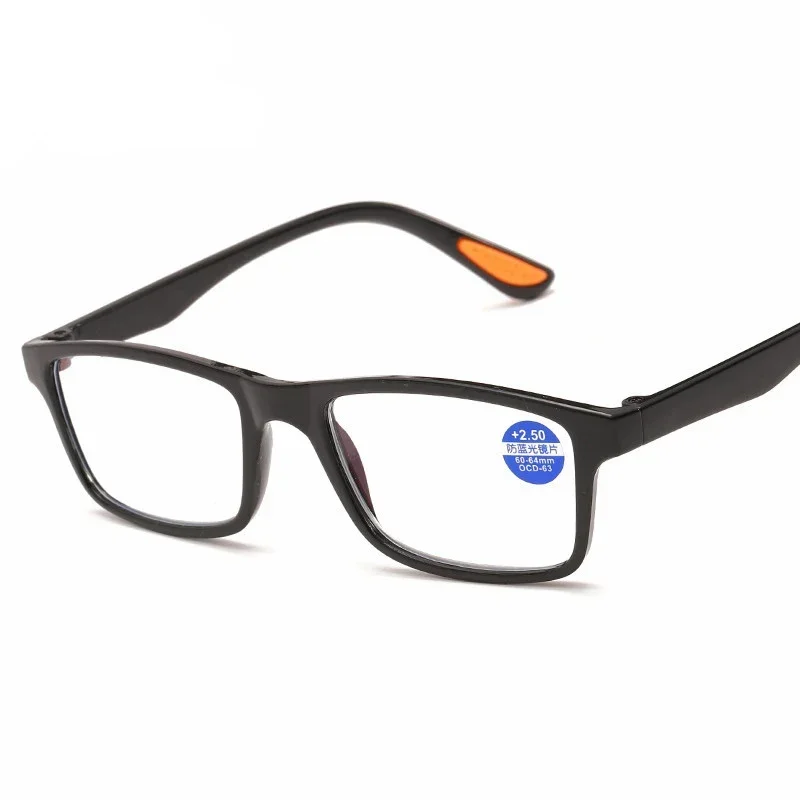 New Trend TR Frame Fashion Men\'s Folding Presbyopia Glasses Anti Blue Light Reading Glasses Portable Square Eyewear with Box