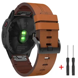 Premium Leather Watch Strap - Elegant QuickFit Band Bracelet - QuickFit 22mm (Leather Brown)