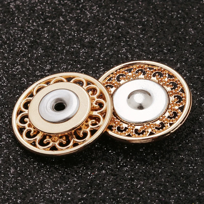 Chiusura magnetica a bottone in metallo con chiusura magnetica da 18 mm con 2 rondelle di supporto per abbigliamento fai da te, cappotti in pelle, borse, artigianato, borse, fucile, 2 pezzi