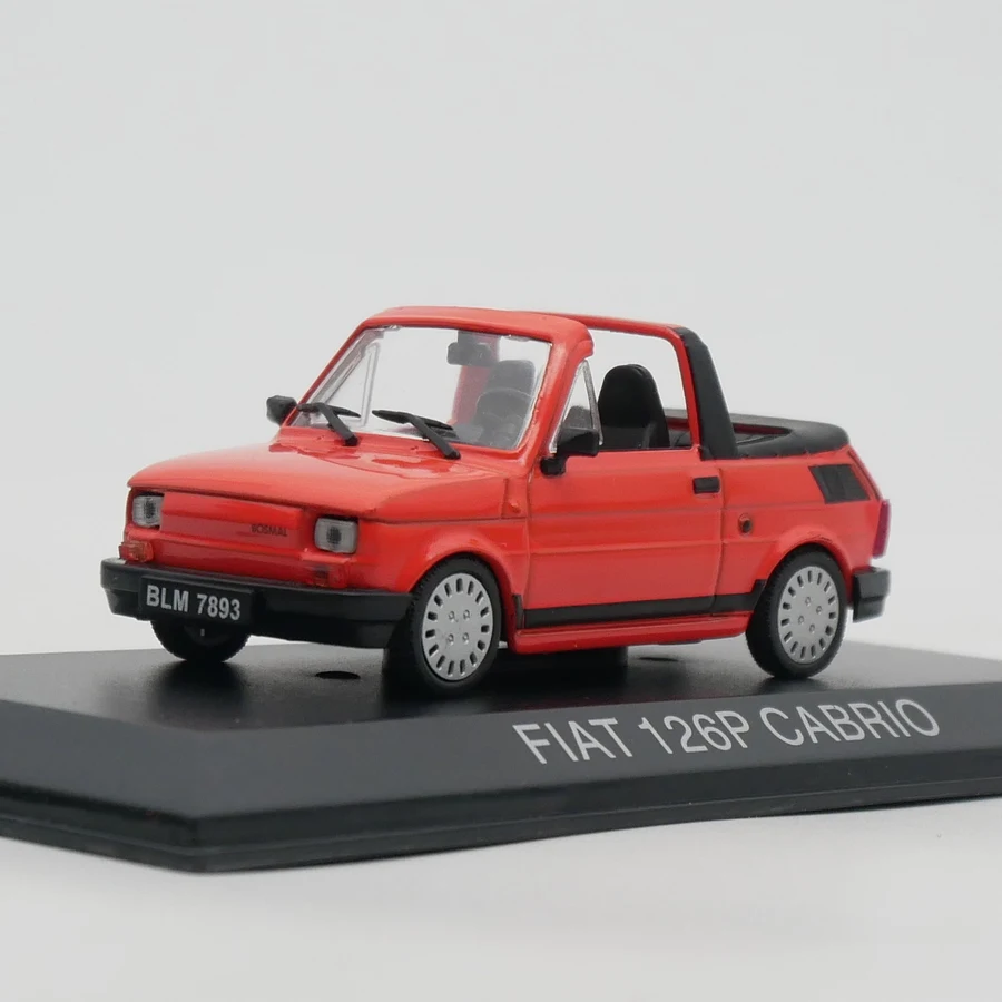 Модель автомобиля под давлением Ixo 1:43 Fiat 126P Cabrio, металлическая Игрушечная машина, коллекционные подарки