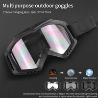 Color Changing Ski Goggles 3 mm Thick Lenses Anti-UV Motorcycle Glasses Cycling Eyewear for Outdoor Sports 1