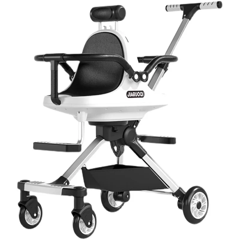Twin Baby Stroller Double Seat Lightweight Portable Folding Aluminum Alloy Frame Removable Sunshade Umbrella Stroller