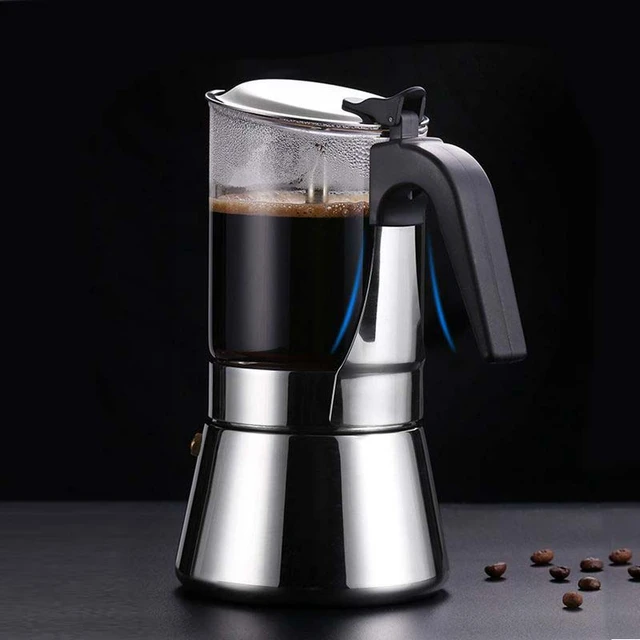 Stainless Steel Stovetop Espresso Maker Moka pot- Cuban Coffee maker  Italian Espresso maker for Induction gas or electric stoves - AliExpress