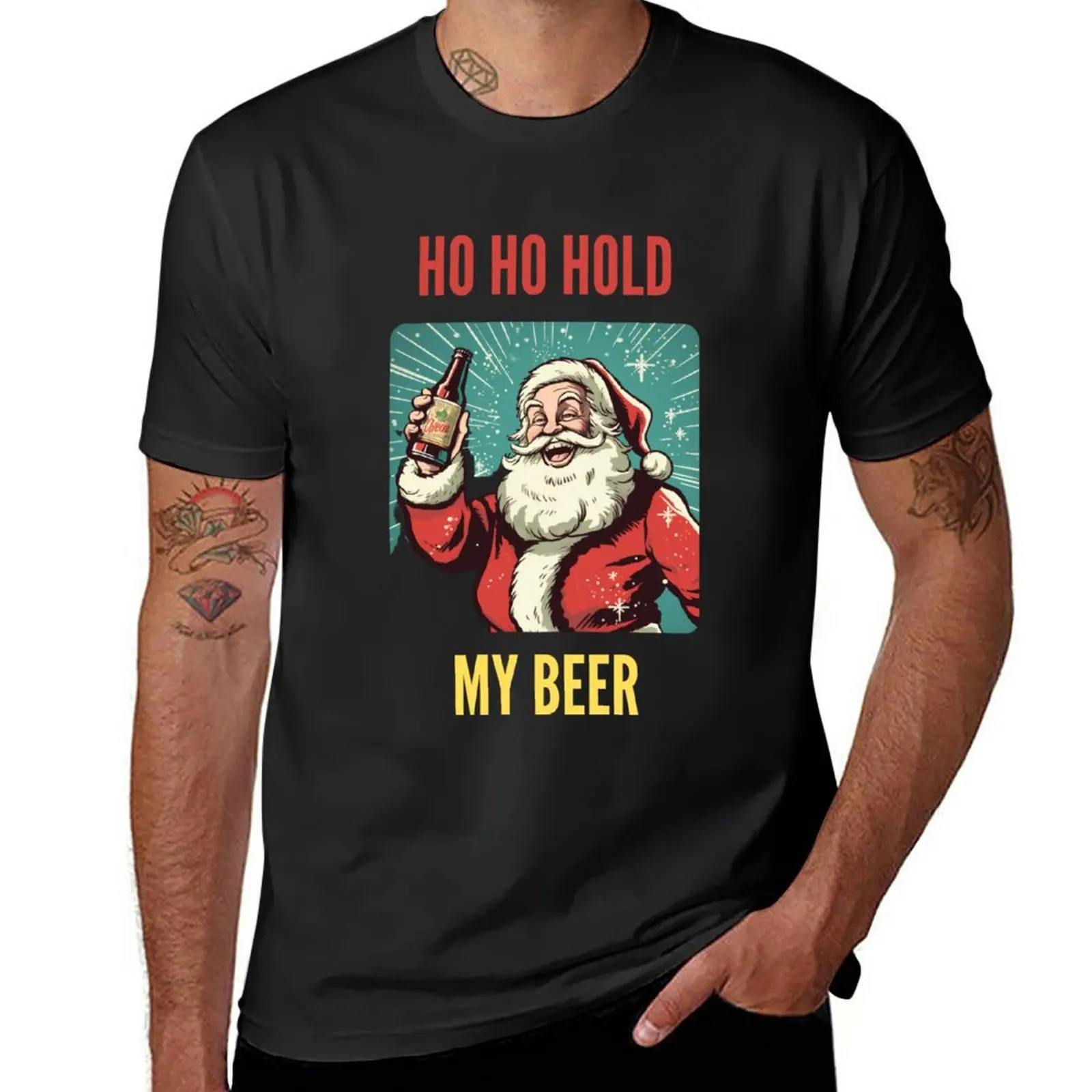 

New Ho Ho Hold My Beer T-Shirt quick drying shirt summer tops shirts graphic tees anime mens champion t shirts