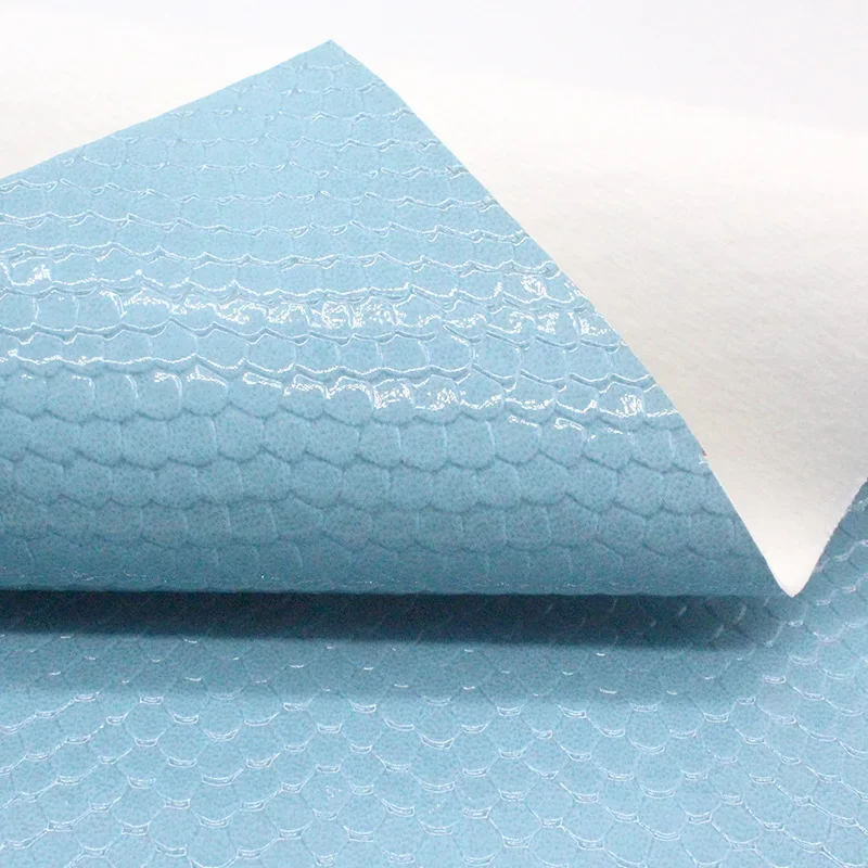 Animal Pattern Gold Stamping Crystal Snake Skin PU Synthetic Leather 1mm Thickness Wet Curing Material Shoe Material Bag Leather