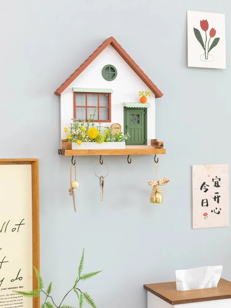 Elegant and Cute French-style Wall-mounted Entryway Coat Rack for Art, Bags and Keys with Side Hooks for Wardrobes home decor 3