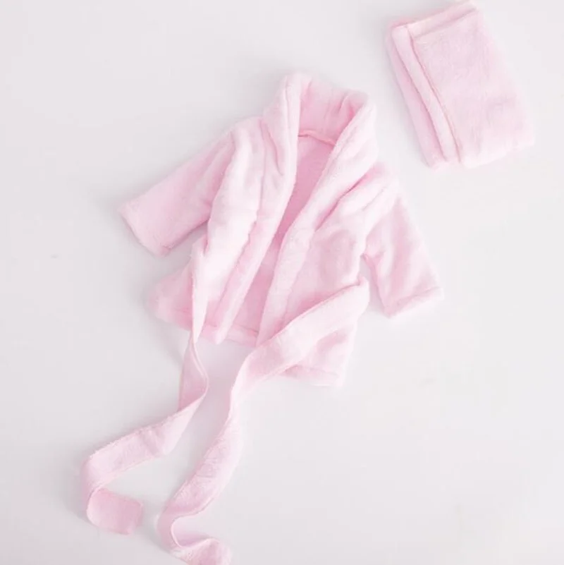 Solid Color Bathrobes Wrap Photography Props Baby Photo Shoo Sleepwear for 0-6 Months Infant Accessories baby sleepwear