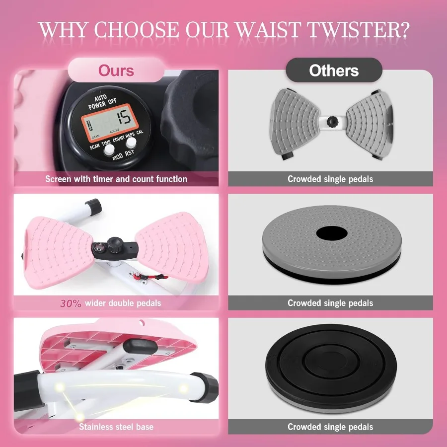 Waist Twister Machine Exercise With Digital Display To Track Time, Reps And Calories Burned, Waist twister machine With Balance