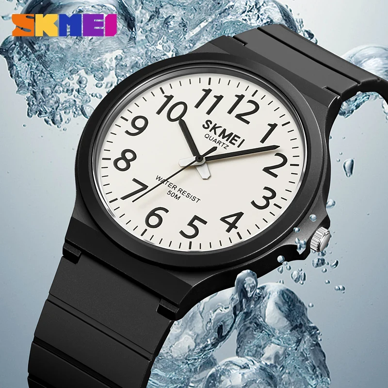 SKMEI 2108 Luxury Simple Quartz Watch for Men Casual Waterproof Sports Mens Wristwatches Shockproof Student Clock Reloj Hombre