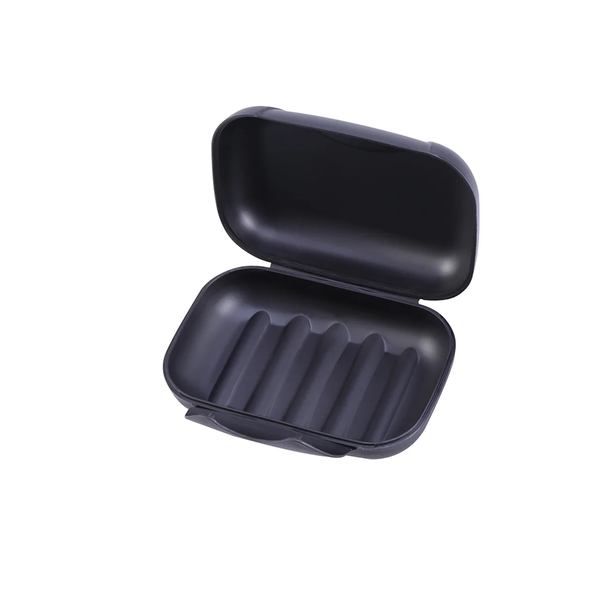 

Travel Box Holder Case: Black Savers Container Tray with Cover Shower Rack for Bathroom Kitchen Camping Gym