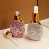 Sparkling Diamond Glass Oil Dropper Mini Perfume Empty Bottle Portable Rheinstone Travel Essential Oil Storage Jar Dispenser 1