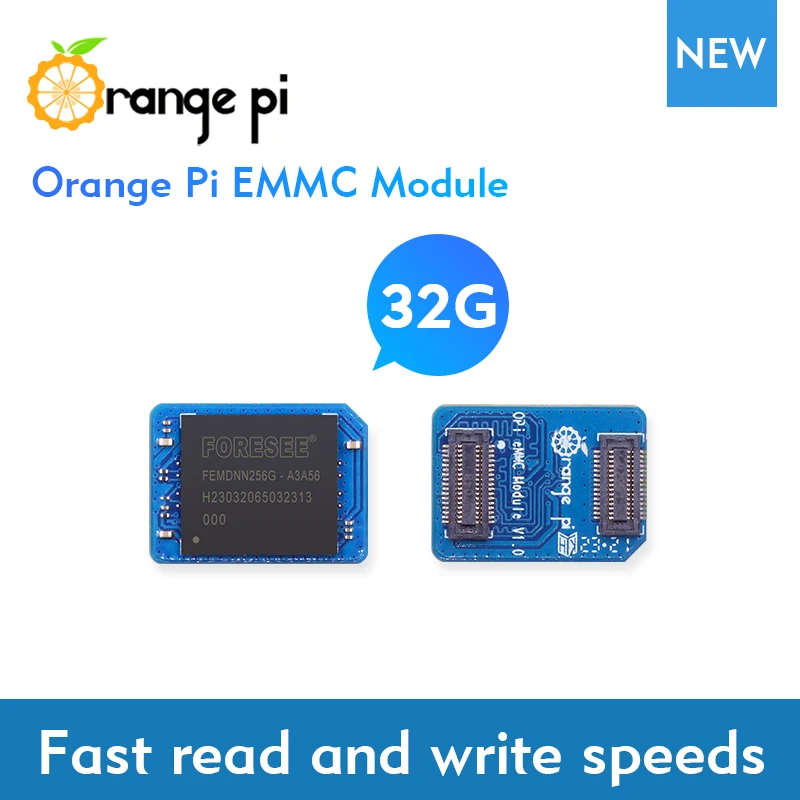 Orange Pi 5 Pro 4GB Ram + 32 GB eMMC Module RK3588S LPDDR5 Single Board Computer Wifi5.0-BT5 M2.0 Support SSD Orange Pi 5Pro single board computer mini development board