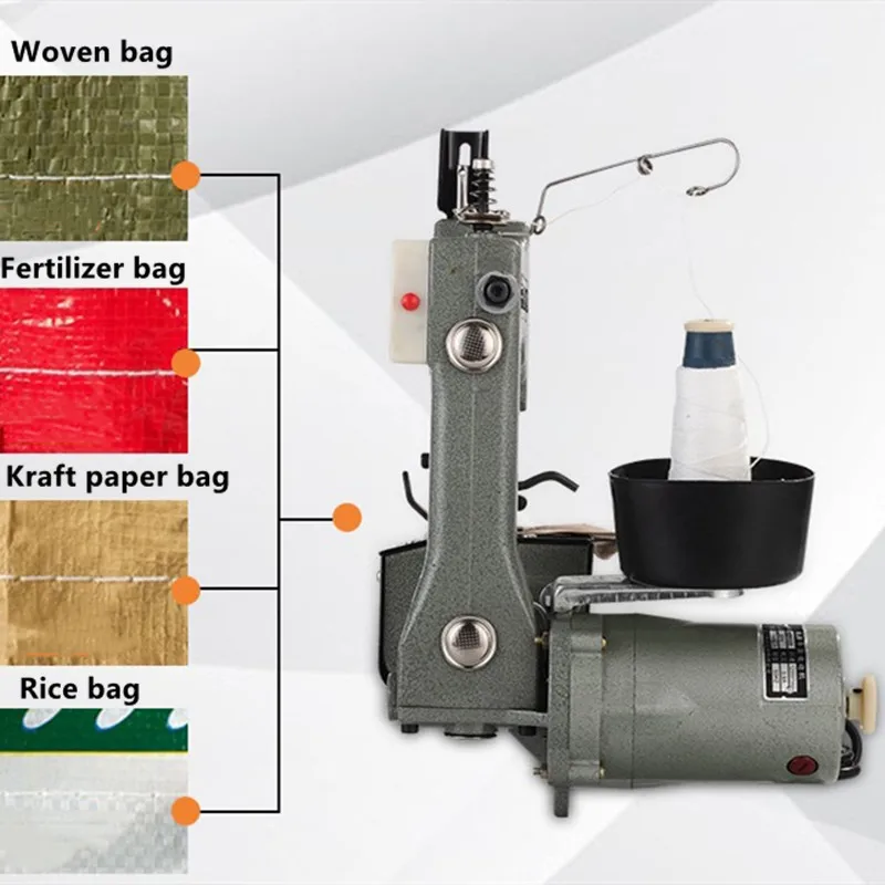 220V GK9-2 Portable Sewing Machine Portable Electric Packer Woven Bag Sealing Machine Manual Bag Sealing