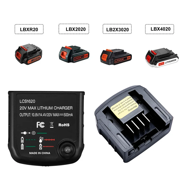 For Black&Decker Li-ion Battery Charger 10.8V 14.4V 20V Tool Battery charger  for LBXR20 LB20 LBX20 LBX4020 Electric Drill Screwd - AliExpress