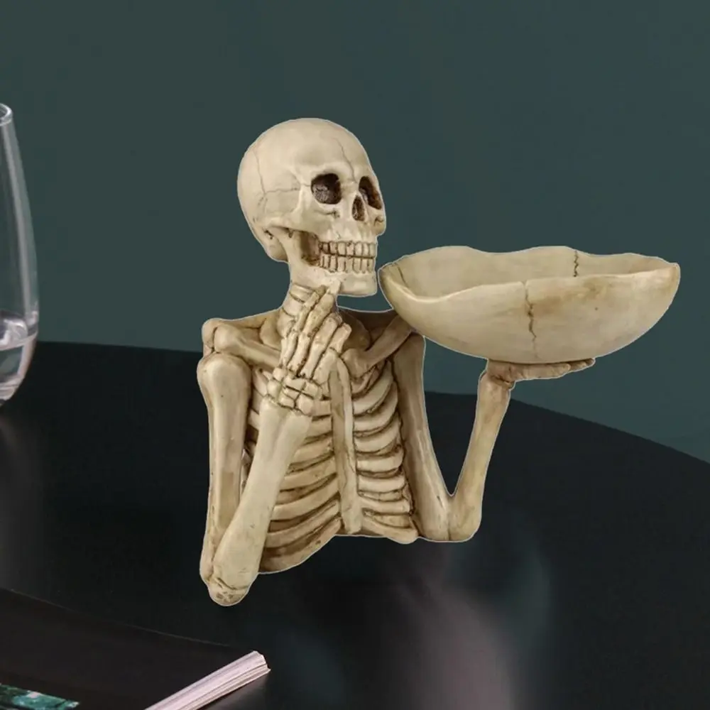 

1 PCS Personalized Skull Storage Tray Funny Creative Skeleton Fruit Plate Vintage Skull Head Ornament