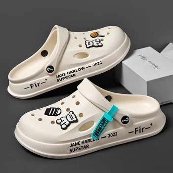 Pantofole da donna per uomo Pantofole con suola spessa morbida in EVA di alta qualità Pantofole da indossare alla moda Sandali da casa Scarpe da spiaggia da uomo 1