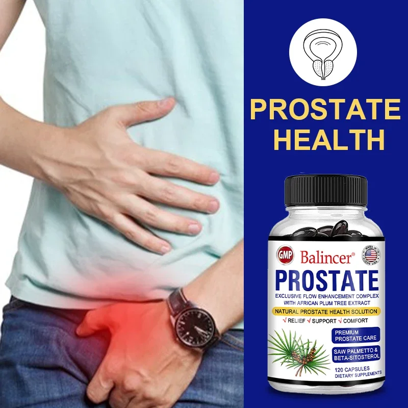 Saw Palmetto Beta-Sitosterol Capsules Helps Promote Prostate Health Frequent Urination Bladder and Urination Health saw palmetto supplement prostate urinary tract capsules