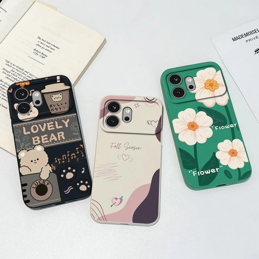 Enhanced Floral Silicone Soft Case - High-Quality Anti-Fingerprint Bumper Housing