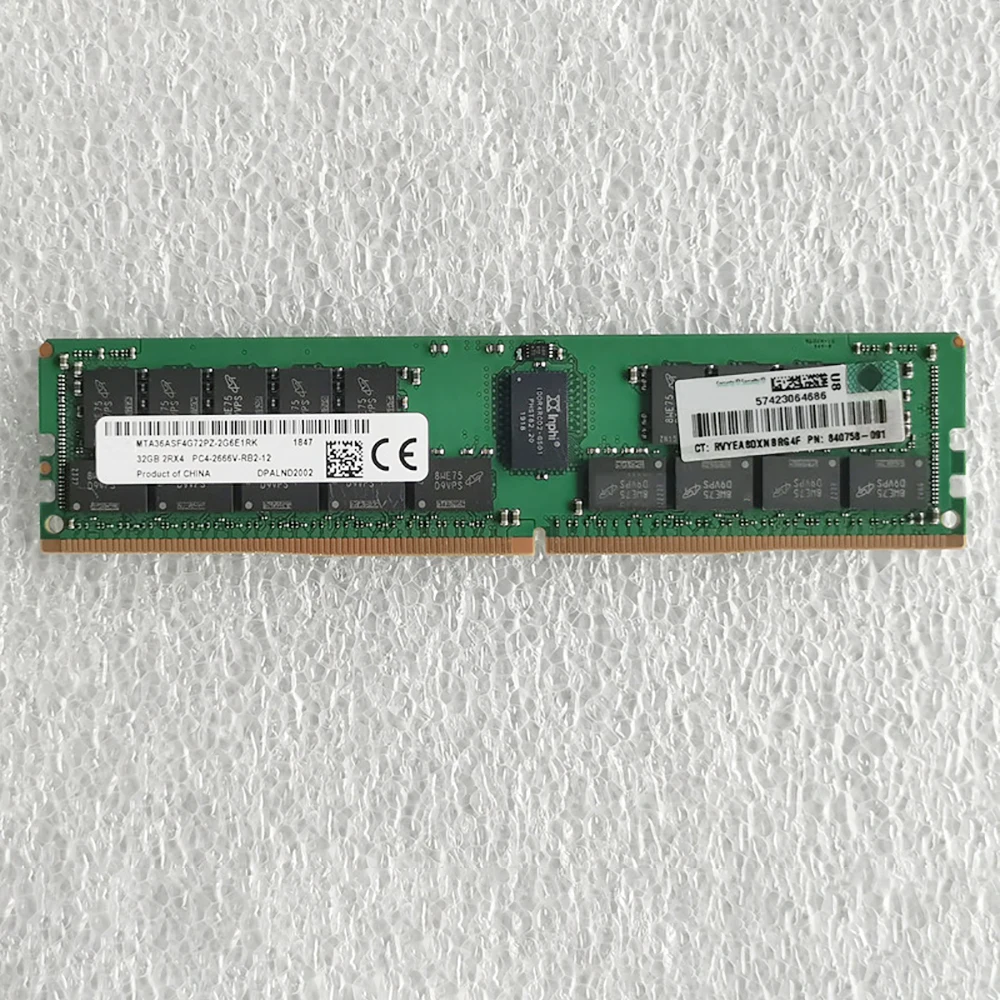 

1PCS Server Memory For HPE Microserver Gen10 Plus RAM 32G 32GB DDR4 2Rx4 2666 ECC