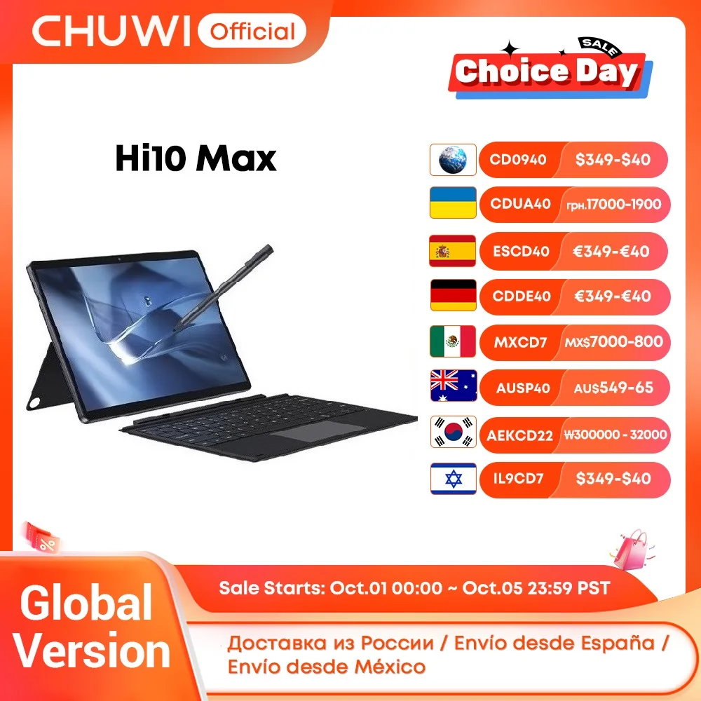 Windowsタブレット本体 Chuwi Hi10 Max N150 Amazon.com: CHUWI Hi10 Max 2 in 1 Windows Tablet 12.96