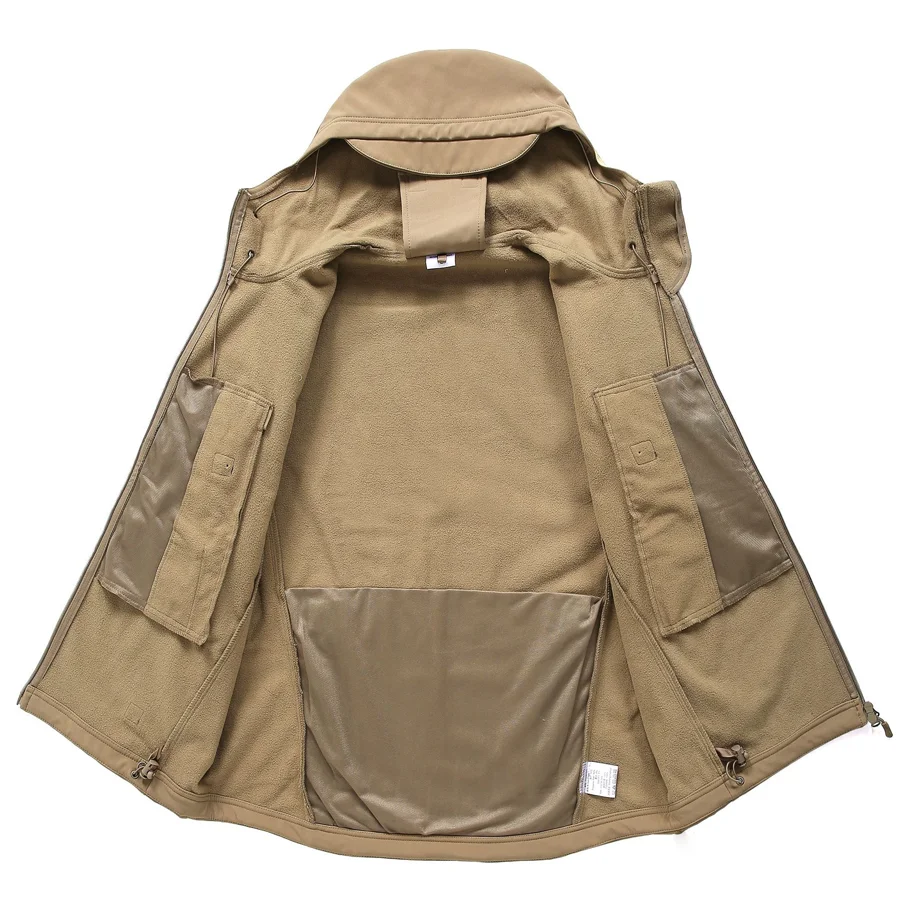2022Military Tactical Winter Jacket Men Army CP Camouflage Airsoft Clothing Waterproof Windbreaker Multicam Fleece Bomber Coat M