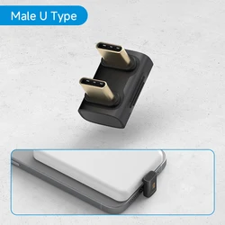 Hagibis 90 Degree USB - C to C Right Angle Adapter, 80Gbps High - Speed Data Transfer Extension (Male U shape)