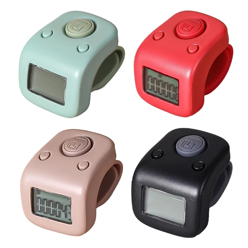 Rechargeable Digital Finger Ring LCD Electronic Hand Tally Counter 6 Channel Digit Buddha Beads Prayer Silent Counter Clicker