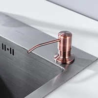 500Ml Kitchen Soap Dispensers หัวสแตนเลส Liquid Dispenser สบู่ Bronze Dispensers สบู่ห้องน้ำอุปกรณ์เสริมอุปกรณ์ติดตั้ง 1