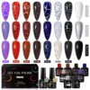 12PCS Crackle Nail Polish Gel Set Red Black Cracking Nail Lacquer Quick Dry Gel Hybrid With Base Top Coat  Manicure Varnish Kit 1