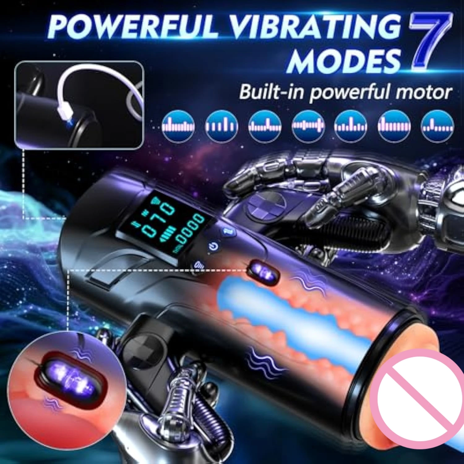 Automatic Male Masturbator With 7 Suction And Thrusting Modes_voghion.com