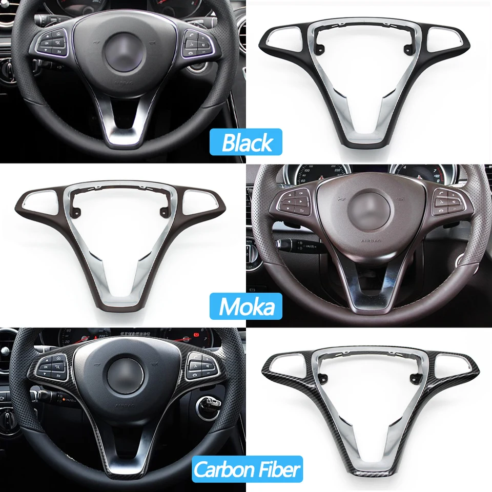 Borde O Bisel Decorativo Cromado Para Volante - Compatible Con Mercedes ML, GL, GLS, Clase E, Clase C