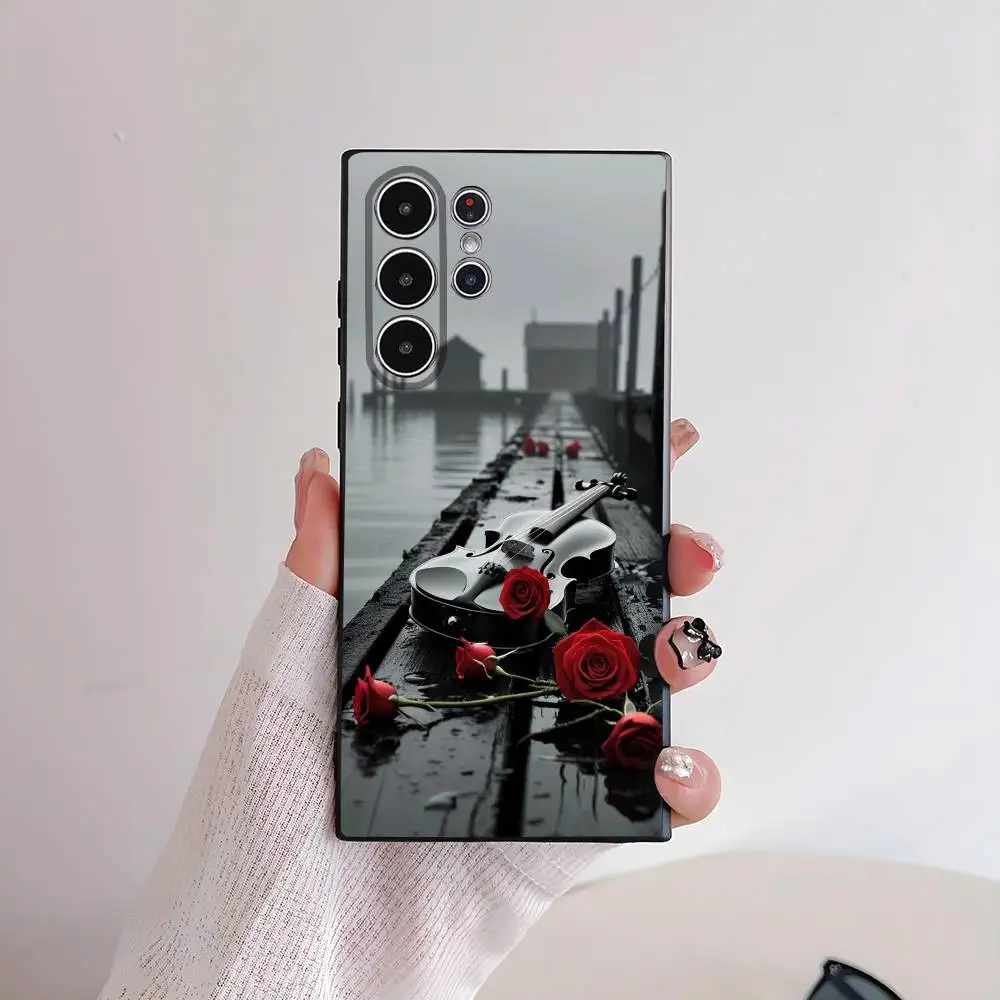 Elegant Floral Art Phone Case - Frosted Non-Slip Soft Cover