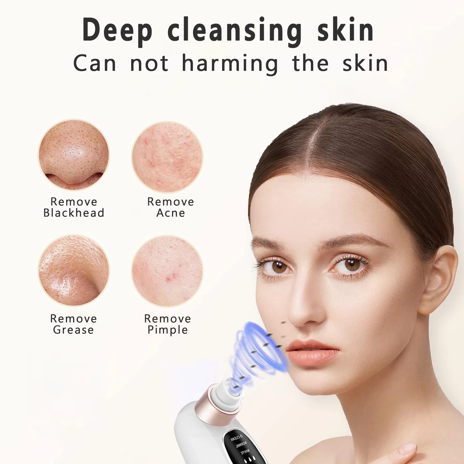 Blackhead Remover Pore Vacuum Face Cleaner Water Cycle Electric Pimple Acne Black Head Removal Rechargeable Black Dot Remover 2