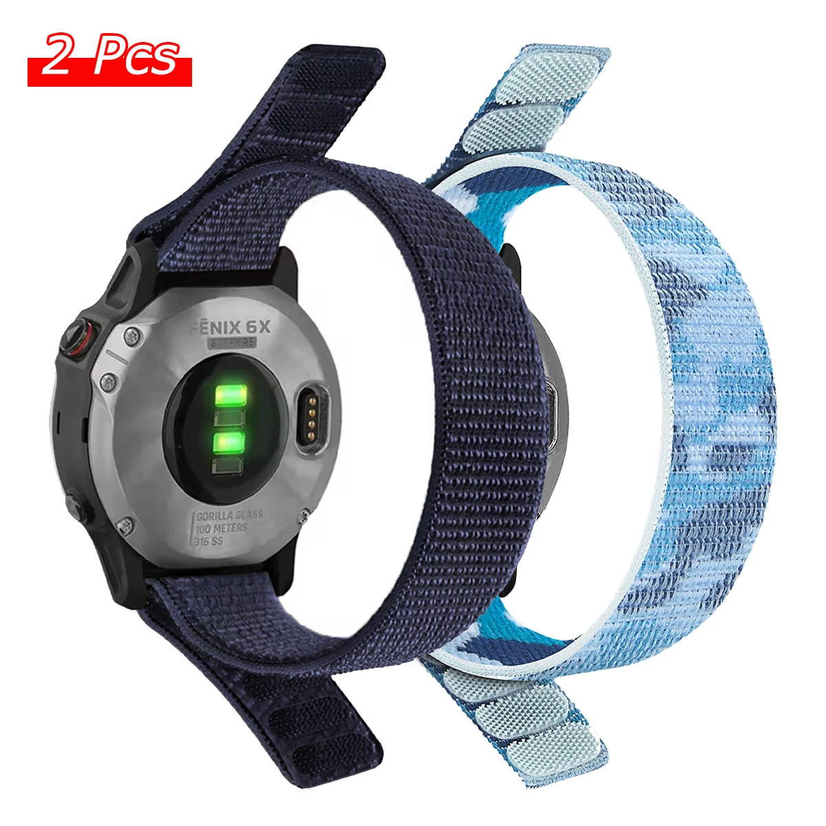 Durable Nylon Loop Watch Band with QuickFit Strap, 26mm/22mm