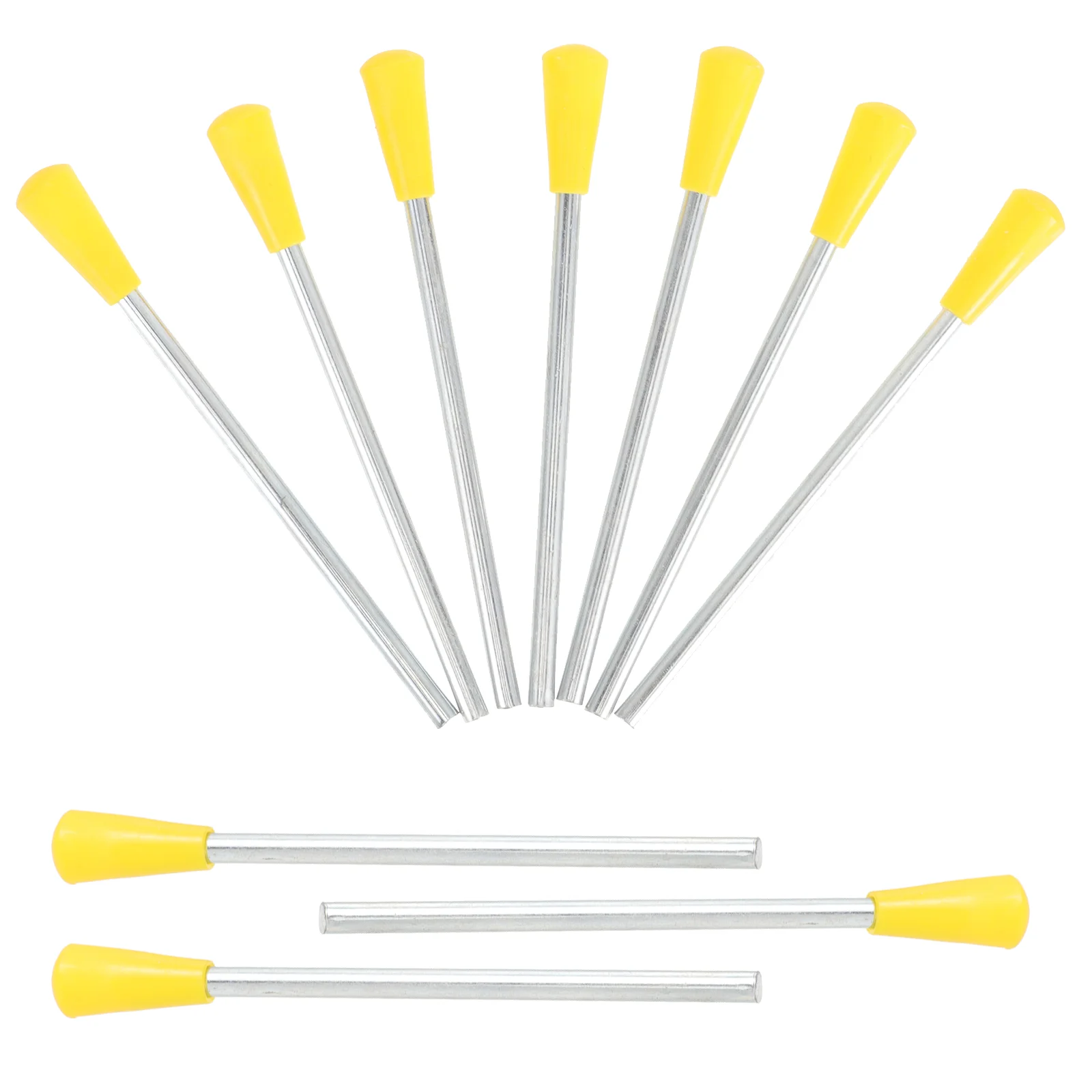 

10 Pcs Preschool Teaching Aids Toys Triangle Iron Mallet Stricker Plastic Sticks Child Percussion Accessories