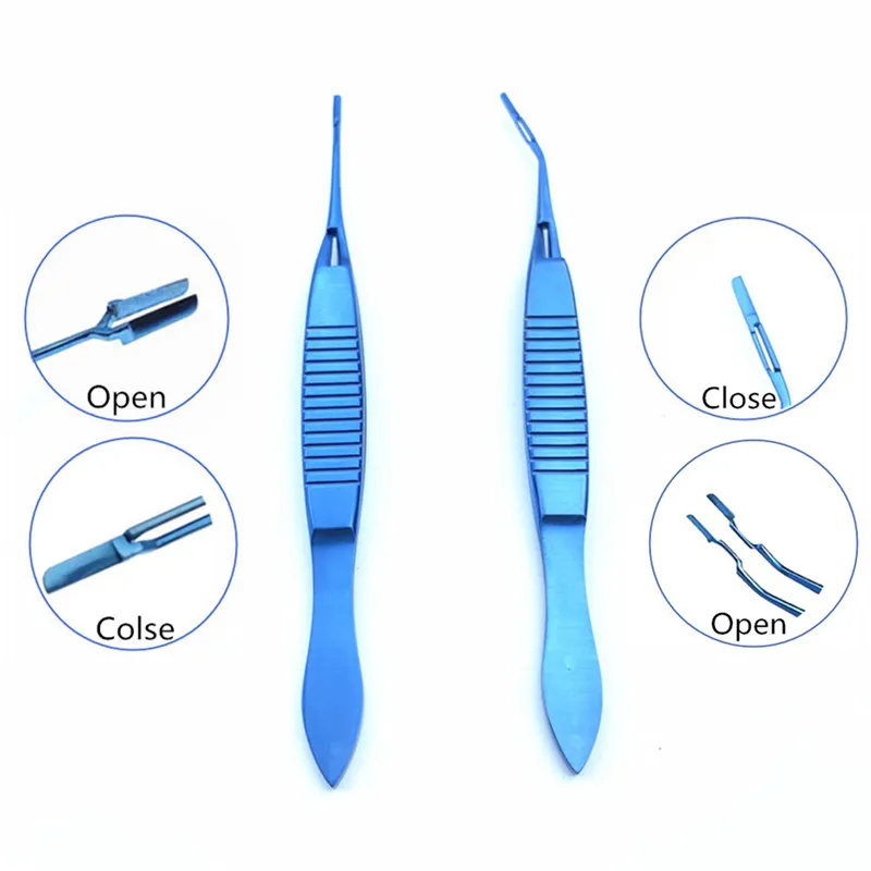 

Akahoshi Phaco Prechopper Nucleus Forceps Titanium Ophthalmic Forceps Tweezers Straight/Curved Eye Surgical Instrument