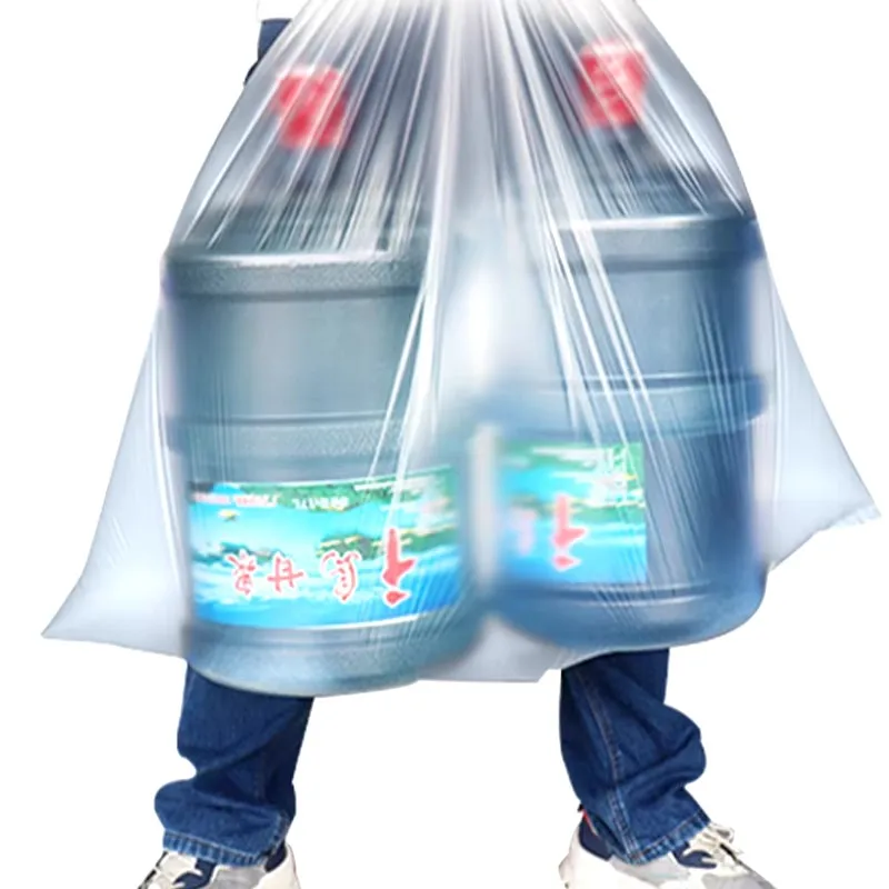 Trash Bags 50pcs Large Clear Garbage Can Liners Transparent Big Heavy Duty 90x110cm 100x120cm
