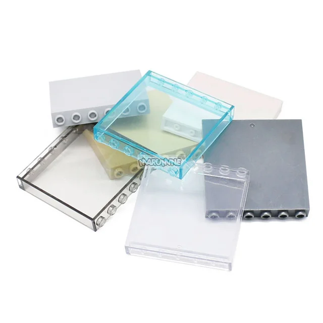 Marumine MOC Bricks 20PCS 1x6x5 Window Glass Houses Wall Element 59349 Compatible Building Blocks Panel Assembles Particles Toys 2