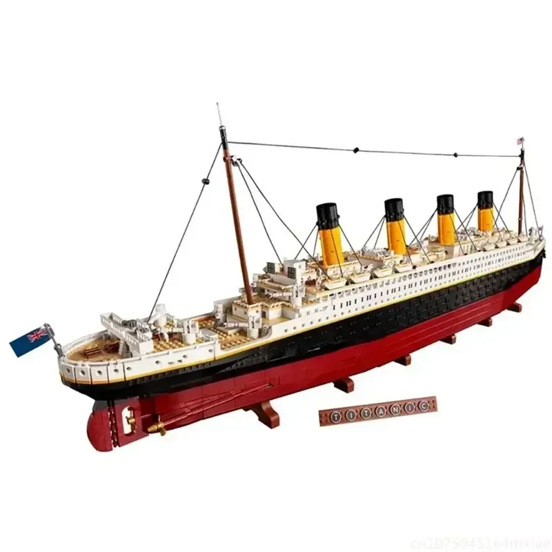 In Magazzino Ora-99023 Compatibile 10294 Titanic Large Cruise Boat Ship Steamship Bricks Building Blocks Bambini Giocattoli Fai Da Te